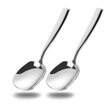 X-Large Buffet Serving Spoons,Heavy Duty Square head 9.5X2.8 inches 316L Stai...