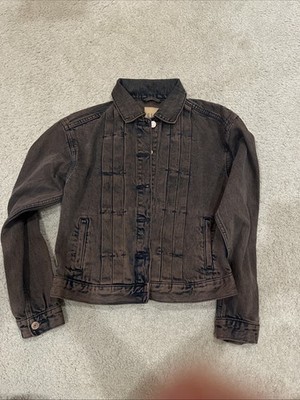 GAP Women's Chocolate Brown Oversized Western Canvas Denim Jacket XS