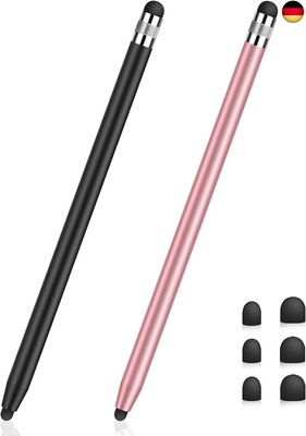 Tablet Stift MEKO 2 Pack Touchscreen Stift 2 in 1 Gummi Stylus Touch Pen für 