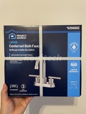 Lot of 2 - Project Source Larton Nickel 4in centerset WaterSense Bathroom Faucet