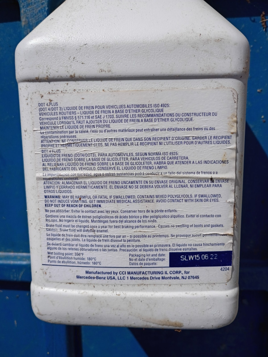 Mercedes-Benz Genuine Brake Fluid - DOT4 - PLUS | eBay