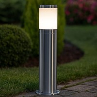 Wegelampe AußEnstehlampe Gartenleuchte Edelstahl Terrassenlampe Silber H 50 Cm