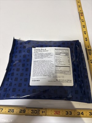 4Patriots Creamy Rice & Vegetable Dinner 8 Servings 1 Bag Emergency Food