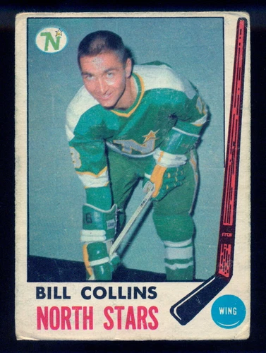 1969-70 OPC O PEE CHEE HOCKEY #126 BILL COLLINS VG-EX MINNESOTA NORTH STARS Wild