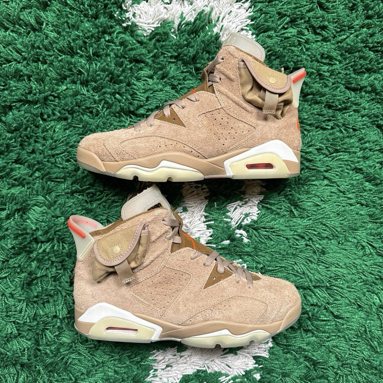 Size 9 - Air Jordan 6 Retro x Travis Scott British Khaki - Clean (DH0690-200)