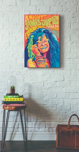 JANIS JOPLIN CONCERT POSTER QUALITY PHOTO PAPER/CANVAS R575 - Picture 2 of 7