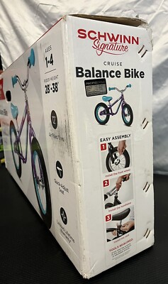 schwinn signature bicycles Schwinn Signature Kids Cruise Balance Bike Ages 1-4 Learn Control Bicycle -  NIB!