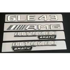 Chrom Kotfl&uuml;gel Aufkleber Embleme f&uuml;r Mercedes Benz GLE43 AMG BITURBO 4MATIC