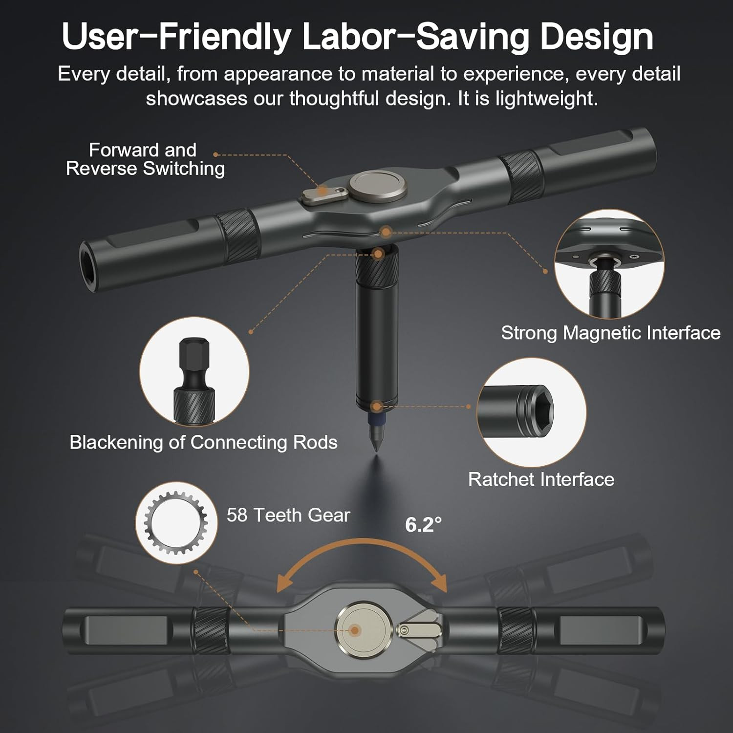 42 in 1 Magnetic Screwdriver Set, DIY Ratchet Screwdriver Set Multi Bit Magnetic