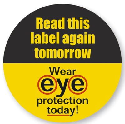 Eye Protection Hard Hat Decal Hardhat Sticker Helmet Label H163
