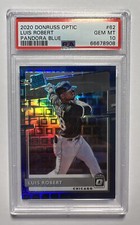 2020 Optic Luis Robert Rated Rookie Pandora Blue /99 #62 PSA 10 Gem Mint