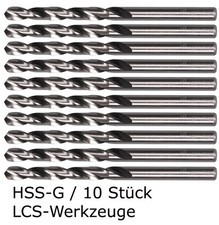 10 x HSS-G Spiralbohrer 0,3- 8,0mm  x 0,1mm Metallbohrer Bohrer geschliffen HSSG