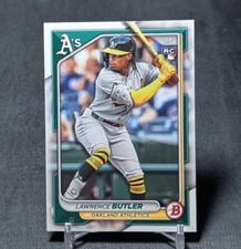 Lawrence Butler Rookie RC 2024 Bowman Baseball Card #44 Oakland Athletics. rookie card picture