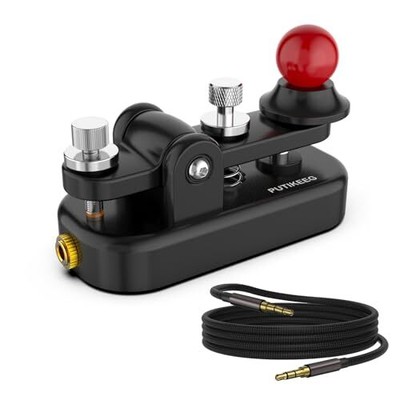 Mini Morse Radio Key CW HAM Send Telegram Double Paddle Morse Code Key with