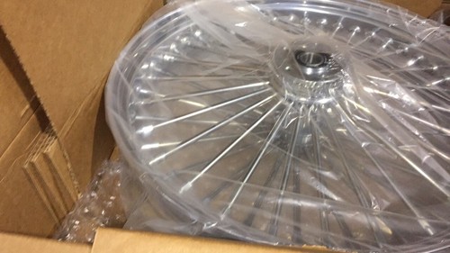 Chrome Custom Wheel 21X3.5, 50 Spokes Wheel Harley Davidson (Sinister Wheel) New - Picture 4 of 9
