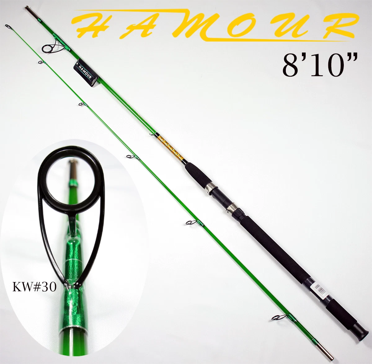 HAMOUR M 2.7m(8'10") EMERALD-B Solid Fiberglass fishing rod ~Free shipping