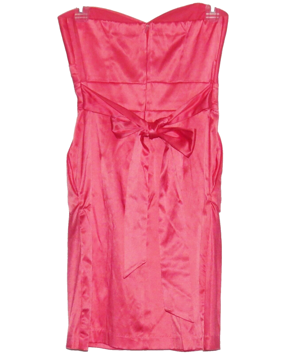 Forever 21 Strapless Dress Coral Medium Corset Top M 7/8 New