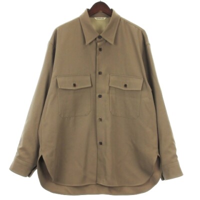 auralee wool max gabardine shirts
