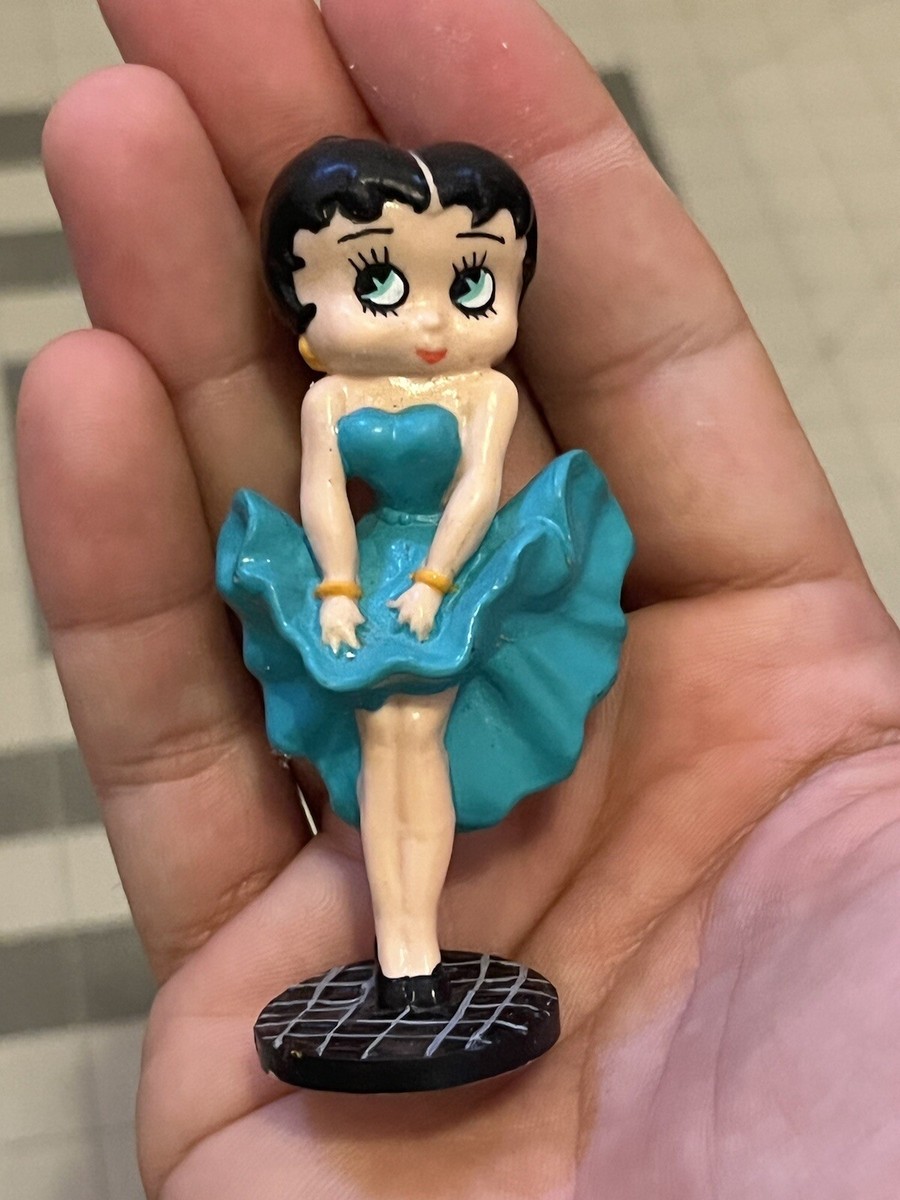 Vintage 1990 Betty Boop PVC Figure Blue Dress Marilyn Monroe Vent