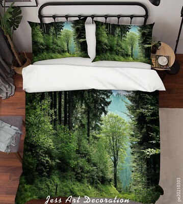 3D Nature Forest Quilt Cover Set Duvet Cover Bedding Pillowcases
