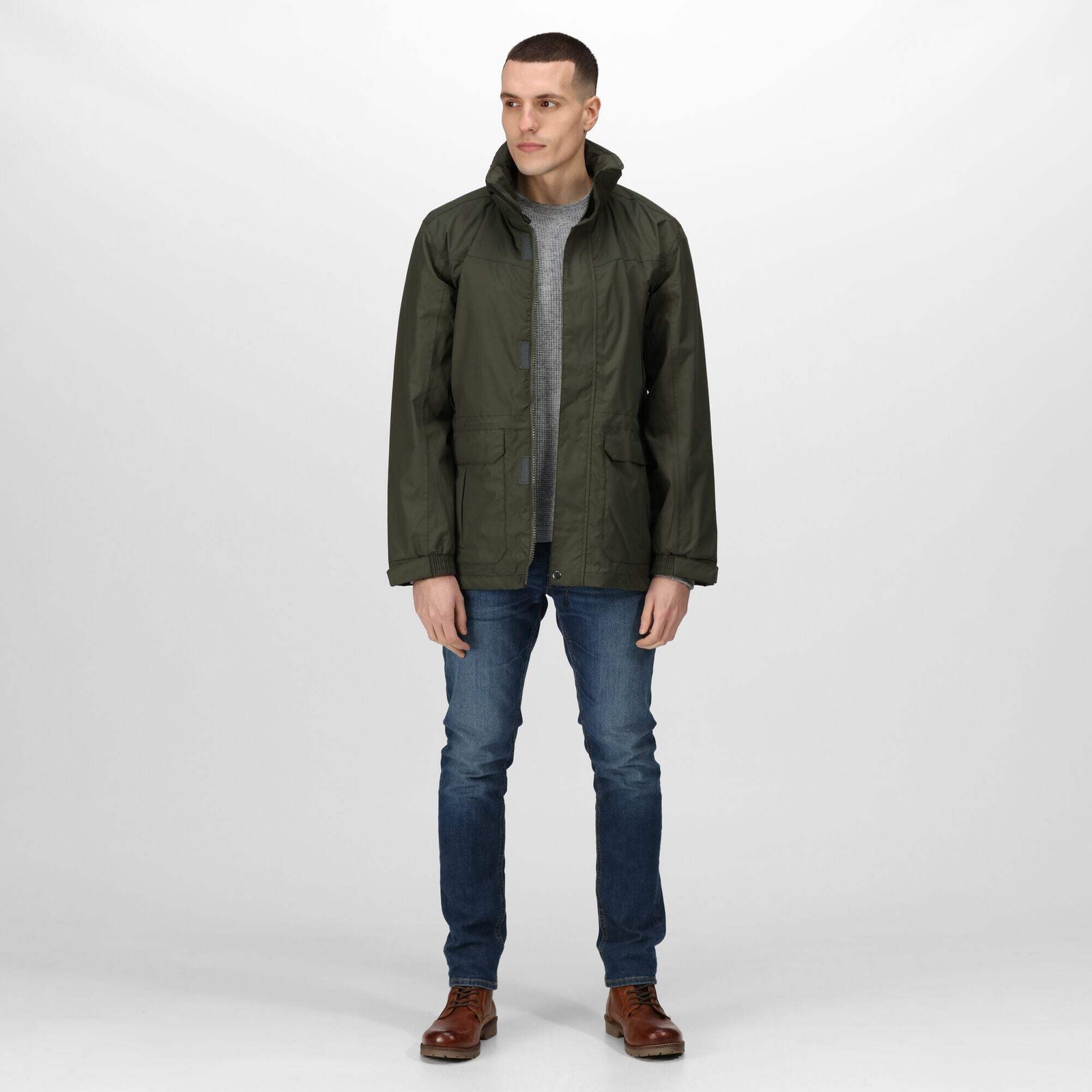 Regatta Vertex III Mens Microfibre Jacket | Waterproof | Hood | 3 Colors | S-3XL image 5