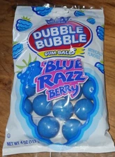 Blue Raspberry, Double Bubble Gum Balls, 1 Package, Make An Assorted Box,(bxGM)