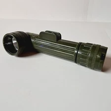 Vintage Plastic Fulton Military Issue Flash Light w/Lenses & Bulb MX-991/U Works