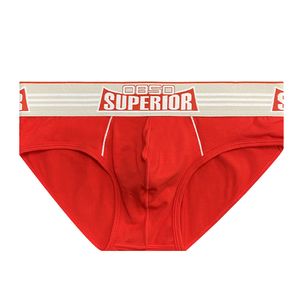 Red Mens Cotton Underwear Bikinis Comfort Panties Briefs Underpants XXL