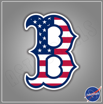 Boston Red Sox USA Flag MLB Baseball Logo Sticker Decal *Size: 3''-12''*