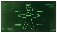 Mousepad Fallout Inventory Management Black Stitched Standard Gaming Playmat