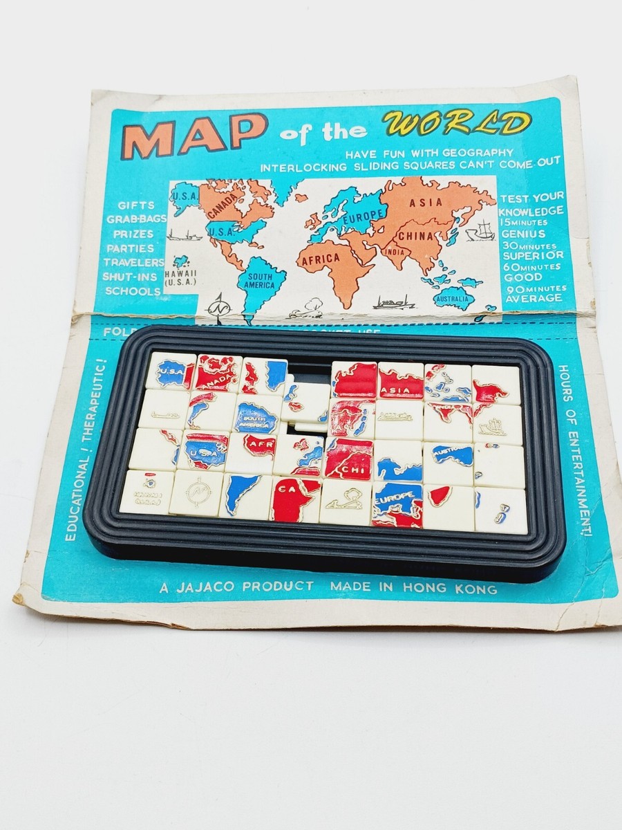 Vintage Jajaco zig zaw puzzle World Map Made in Hong Kong MOC | eBay