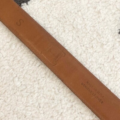Vintage Womens Small Made in Italy Brown Leather Embossed  display picture 1