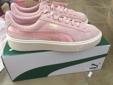 puma suede platform mono satin pink tint