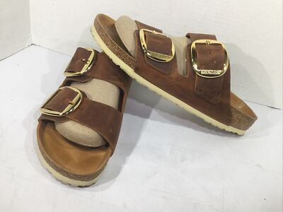 Birkenstock Men's Size 9 Narrow Arizona Big Buckle Leather Cognac