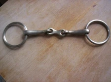 Used HS Herm Sprenger  French Link Loose Ring Snaffle 5 3/4" Mouth  2 5/8" Rings