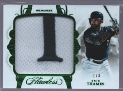 2018 Panini Flawless Patches Emerald #1 Eric Thames Patch /3