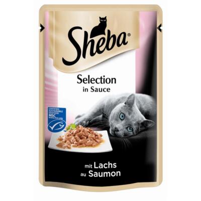 Sheba Streifen Lachs in Sauce | 24x 85g Katzenfutter