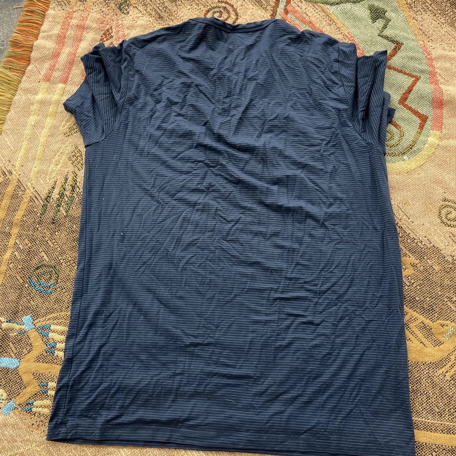 vuori linear tech striped performance ink shirt