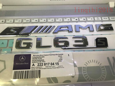 NEW ''GL63s + sAMG'' High quality Rear Trunk Emblem Decal Badge For Mercedes Benz