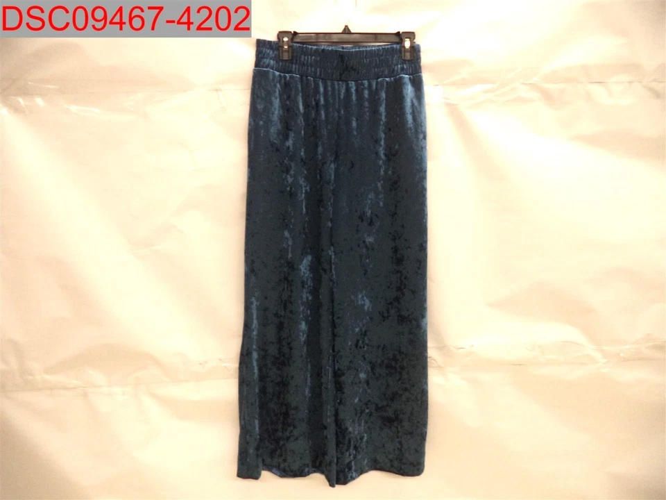 Pantalones de terciopelo al tobillo de pierna ancha tiro medio azul marino A New Day para mujer M 195994651489