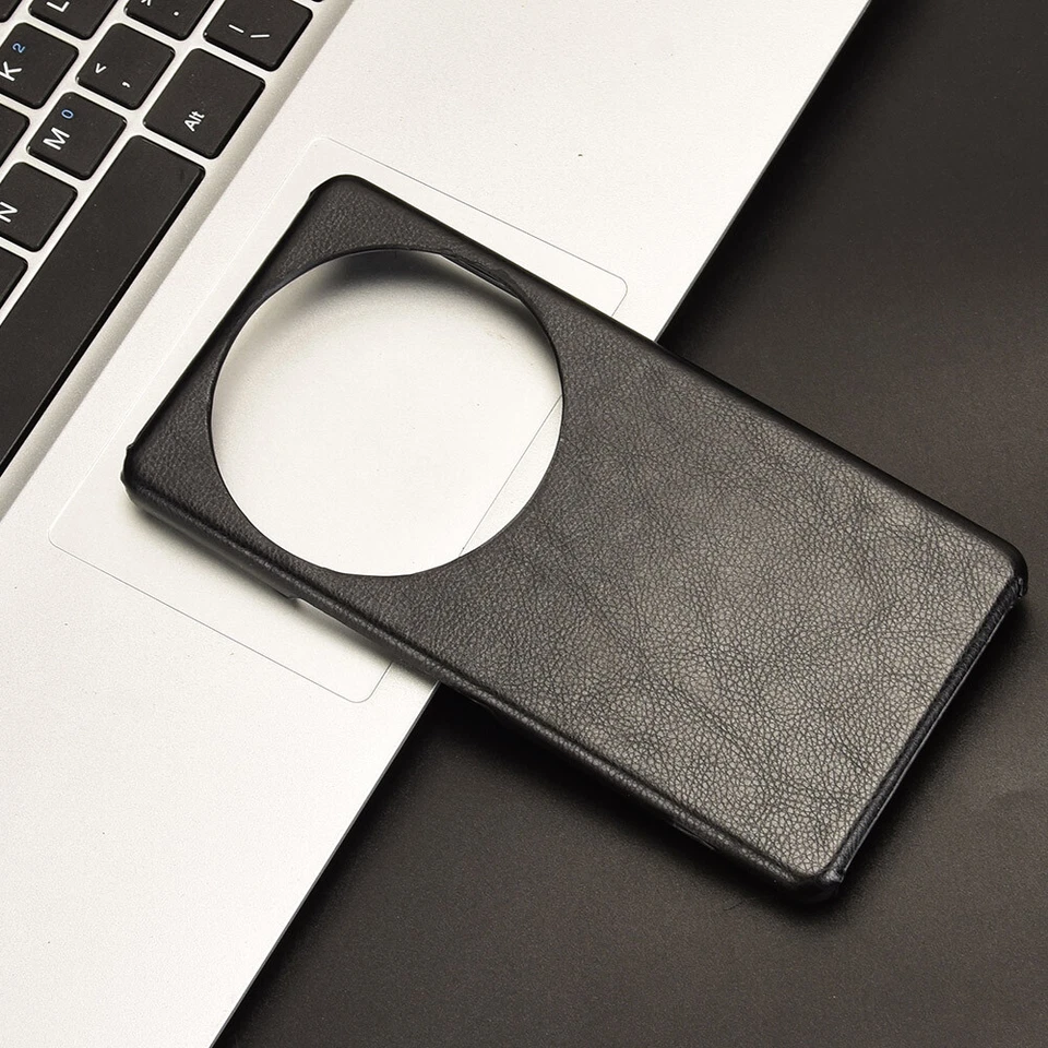 For Sharp Aquos R9 Pro SH-54E, Luxury Hybrid PU Leather Hard Bumper Case Cover - Image 3 of 4