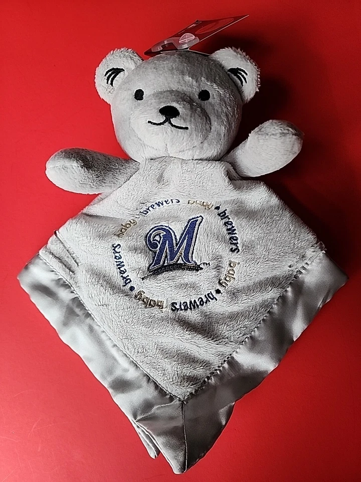 Manta de seguridad para regalo de bebé Milwaukee Brewers Lovey NUEVA CON ETIQUETAS MLB Foto 2 de 4