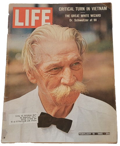 Publicité ancienne 19 février 1965 LIFE Magazine Schweitzer 2/65 février LIVRAISON GRATUITE 20 