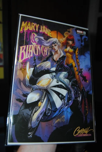  mary jane and Black cat blackcat j scott campbell   variant comic 1