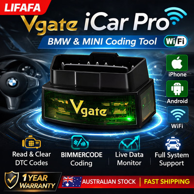 Vgate iCar Pro WiFi OBD2 Scanner BimmerCode Tool for BMW & Android Cars AU