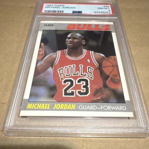 Fleer 1987-88 Michael Jordan #59 PSA 8 Graded Chicago Bulls NBA Card