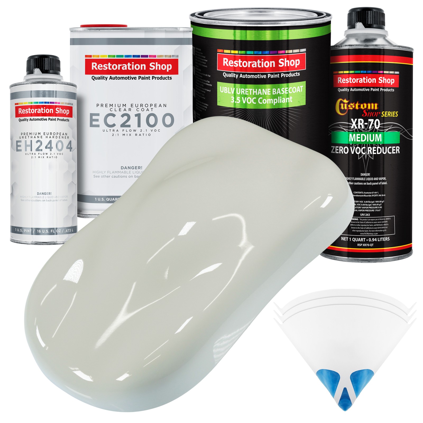Arctic White Low VOC Urethane Basecoat Quart Kit with European Clear Coat