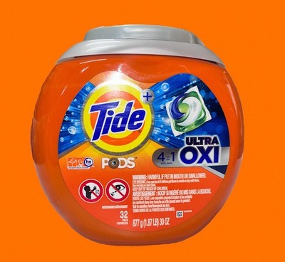 Tide Ultra Oxi 4-in-1 Laundry Detergent Capsules 32 Count For Washing Machine