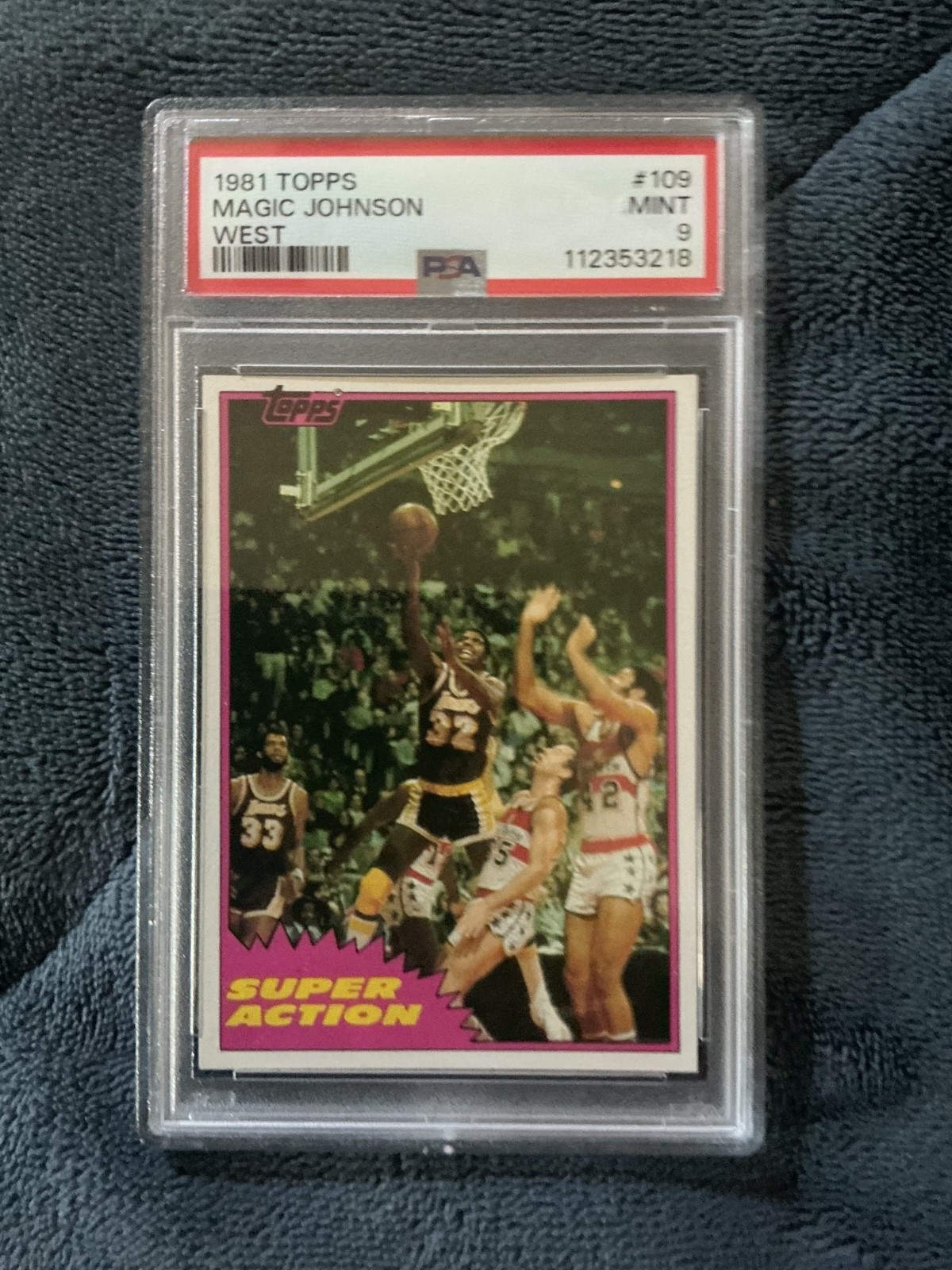 1981 Topps - Magic Johnson West #109 - PSA 9 - Lakers - HOF - MINT