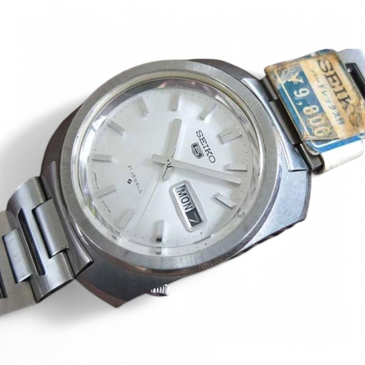 ふ*ま様 SEIKO 5ファイブ自動巻　　　稼働品　6119-8220 Seiko 5 6119-8220 Automatic Winding 21 Jewels Silver White